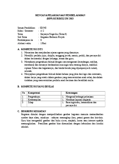 Detail Contoh Pembelajaran Berbasis Proyek Di Sd Nomer 23