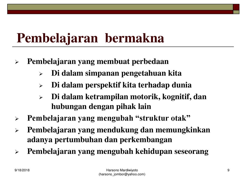 Detail Contoh Pembelajaran Bermakna Nomer 3