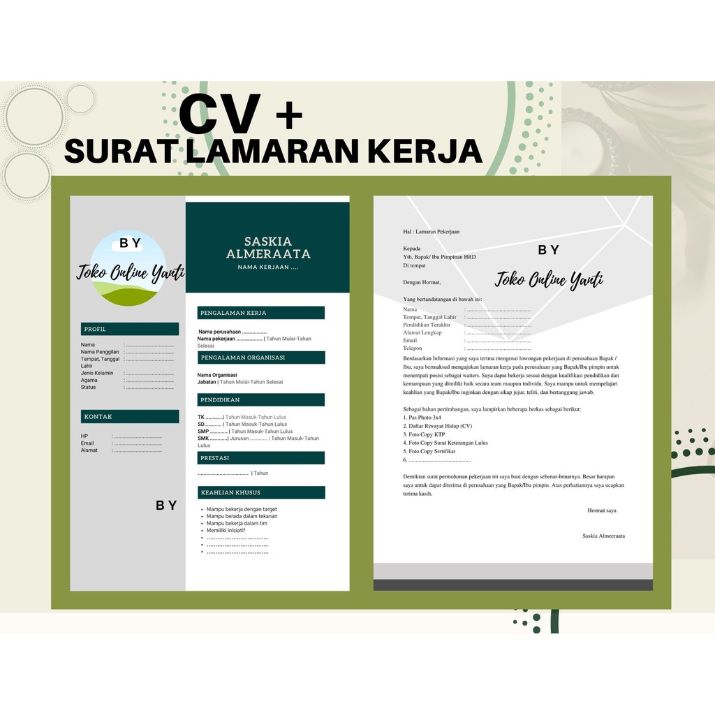 Detail Contoh Pembuatan Cv Lamaran Kerja Nomer 33