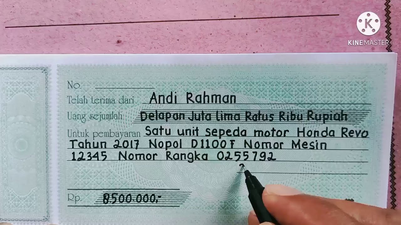 Detail Contoh Pembuatan Kwitansi Nomer 7