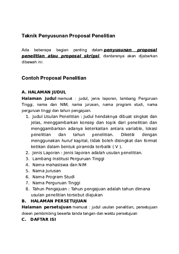 Detail Contoh Pembuatan Proposal Penelitian Nomer 11