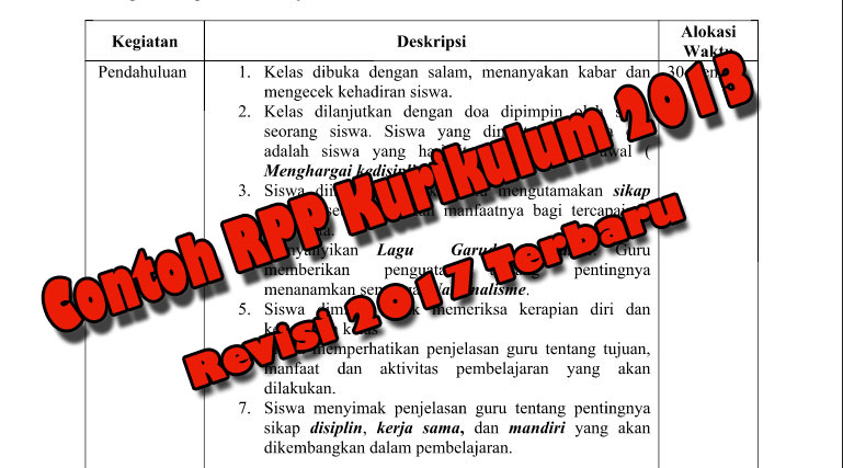 Detail Contoh Pembuatan Rpp Nomer 44