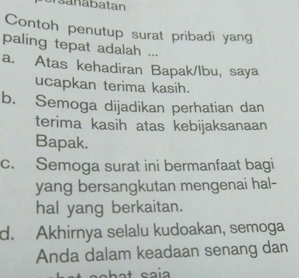 Detail Contoh Pembuka Surat Pribadi Nomer 44