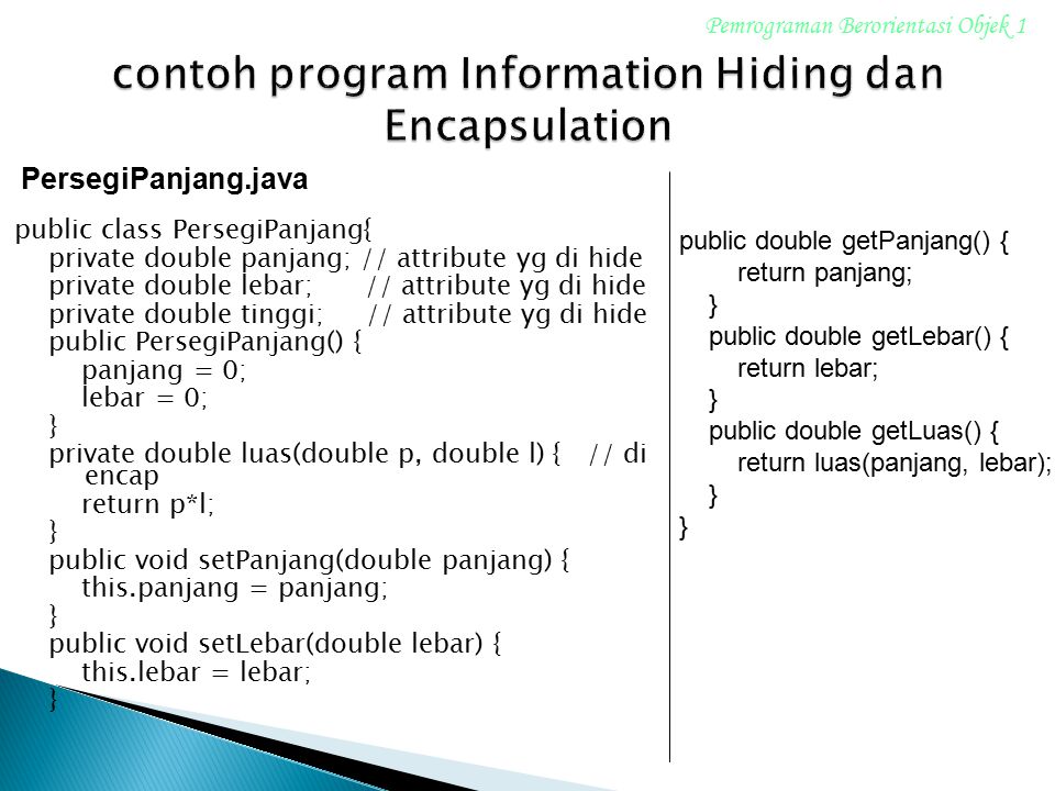 Detail Contoh Pemrograman Berorientasi Objek Nomer 22