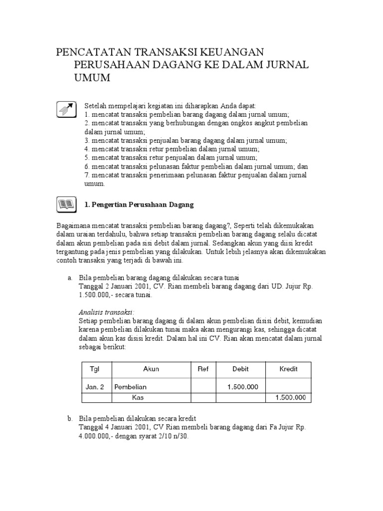 Detail Contoh Pencatatan Transaksi Nomer 54