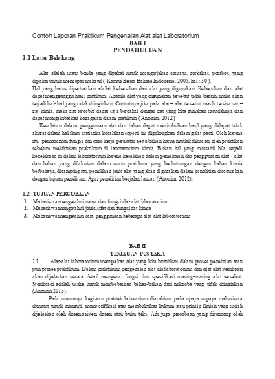 Detail Contoh Pendahuluan Laporan Praktikum Nomer 30