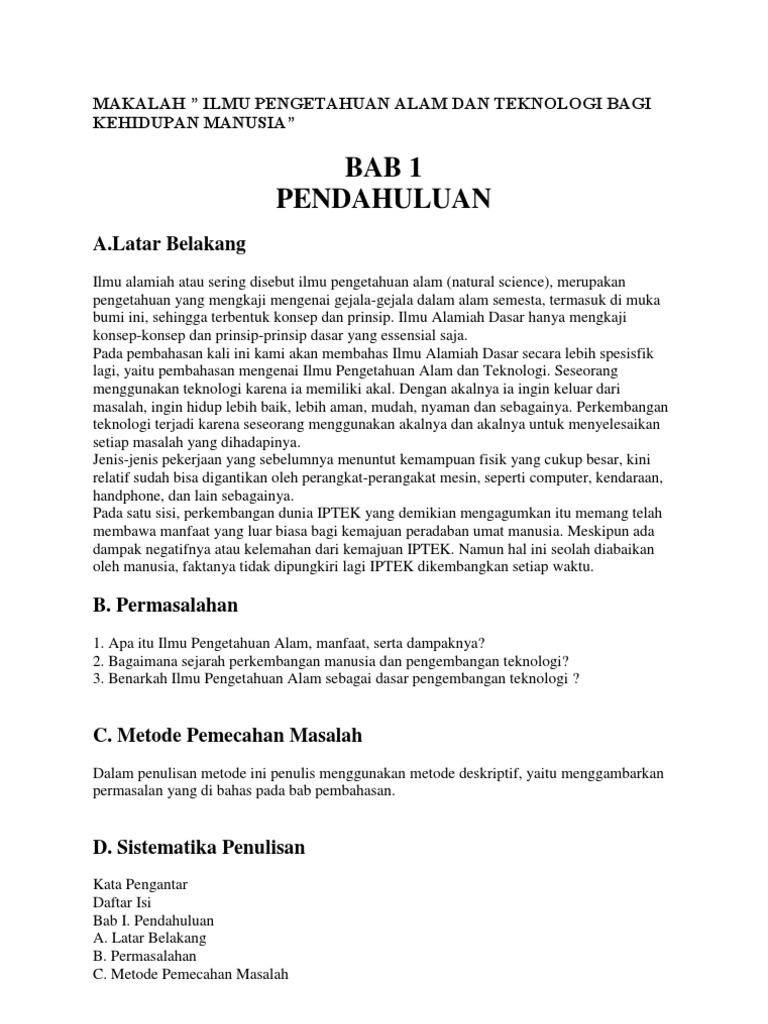 Detail Contoh Pendahuluan Paper Nomer 49