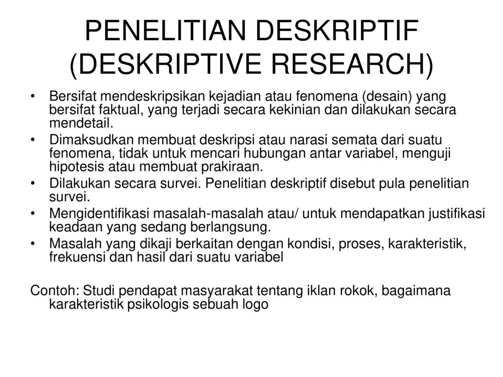 Detail Contoh Penelitian Deskriptif Nomer 7