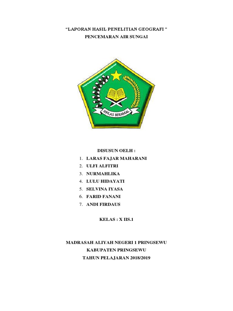 Contoh Penelitian Geografi Tentang Pencemaran Air - KibrisPDR