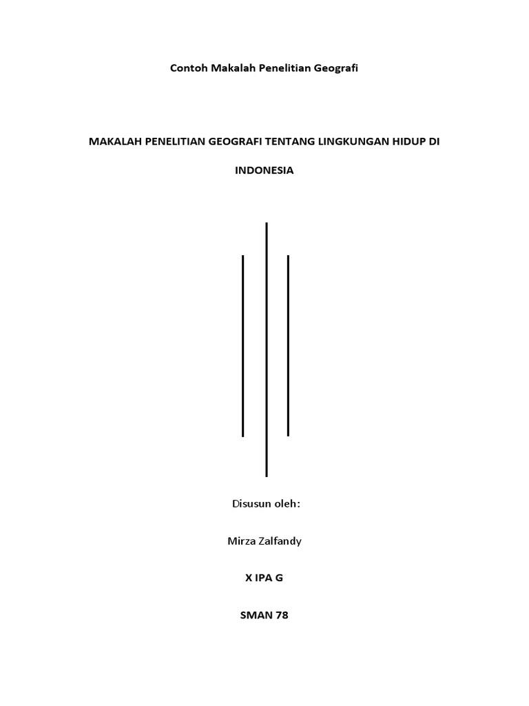 Detail Contoh Penelitian Geografi Tentang Pencemaran Air Nomer 6