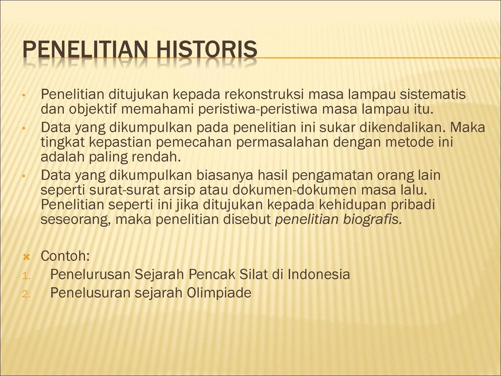 Detail Contoh Penelitian Historis Nomer 3