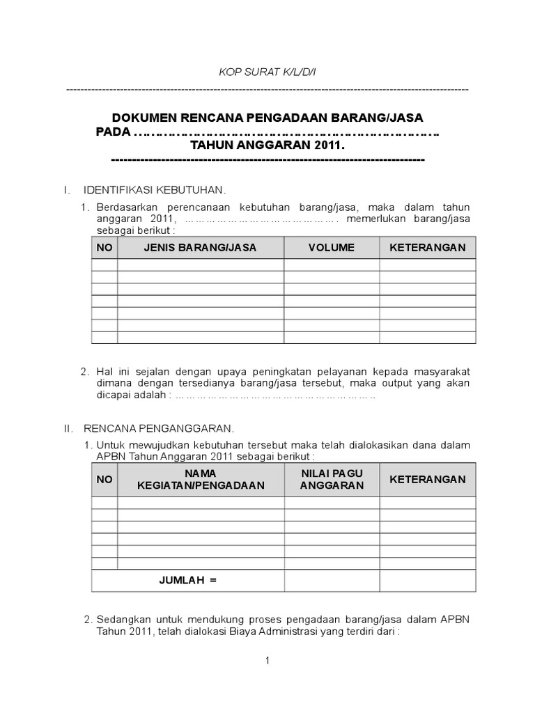 Detail Contoh Pengadaan Barang Dan Jasa Nomer 4