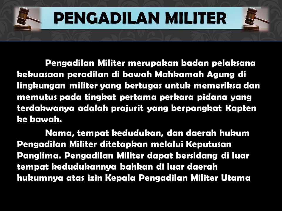 Detail Contoh Pengadilan Militer Nomer 8