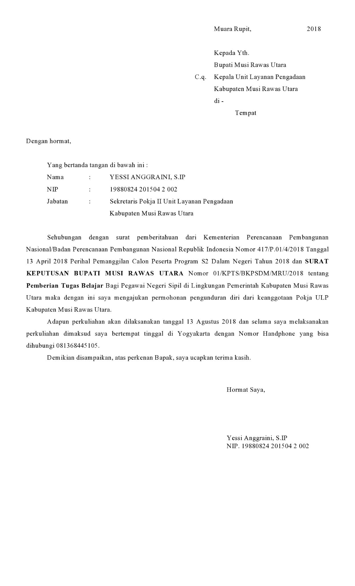 Download Contoh Pengajuan Surat Resign Nomer 17