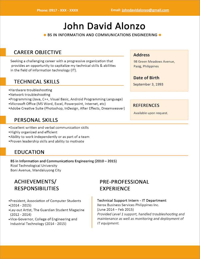 Detail Contoh Pengalaman Kerja Di Cv Nomer 35