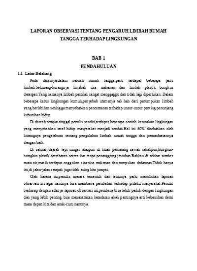 Detail Contoh Pengamatan Lingkungan Sekitar Rumah Nomer 13