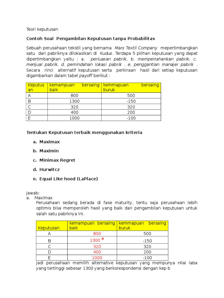 Detail Contoh Pengambilan Keputusan Nomer 47