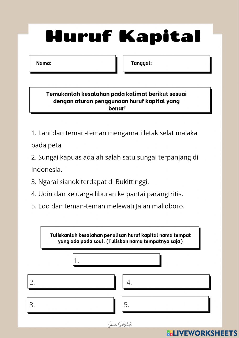 Detail Contoh Penggunaan Huruf Kapital Nomer 16