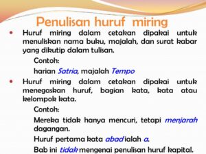 Detail Contoh Penggunaan Huruf Miring Nomer 11