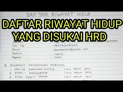 Detail Contoh Pengisian Daftar Riwayat Hidup Nomer 46