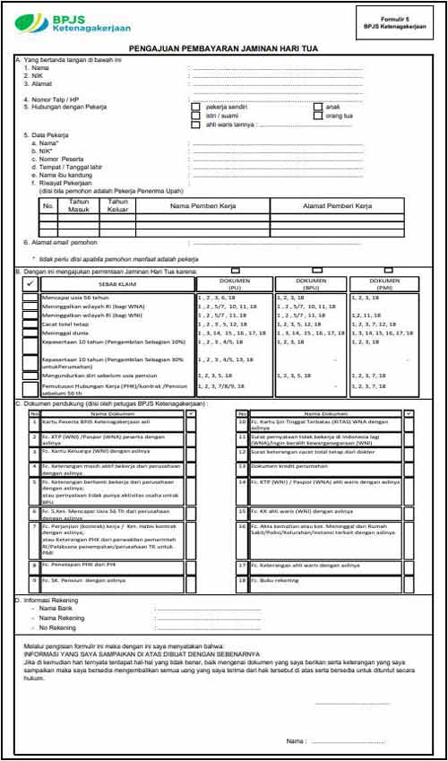 Detail Contoh Pengisian Formulir Bpjs Ketenagakerjaan Nomer 13