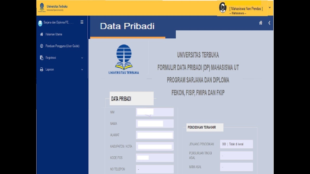 Detail Contoh Pengisian Formulir Ut Nomer 31