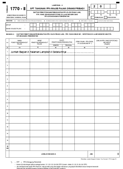Detail Contoh Pengisian Spt Tahunan Pph Wajib Pajak Orang Pribadi 1770 Nomer 49