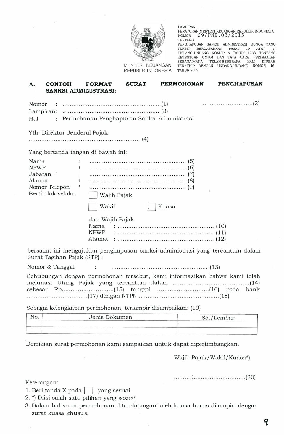 Detail Contoh Pengisian Surat Kuasa Khusus Wajib Pajak Nomer 35