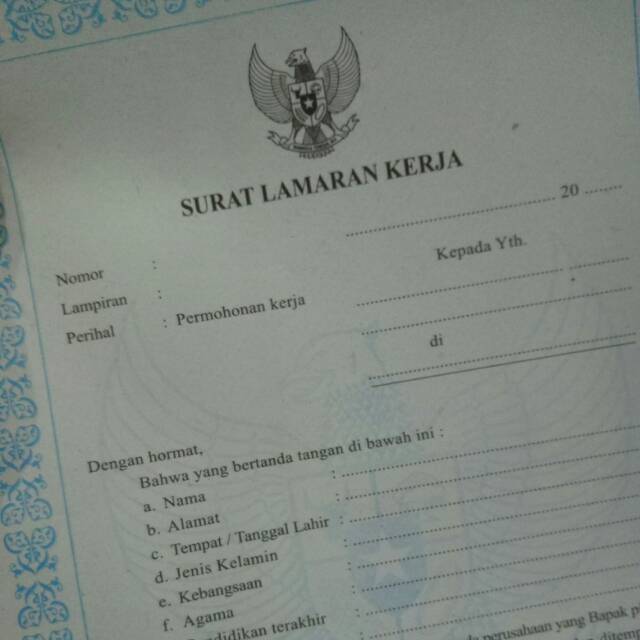 Detail Contoh Pengisian Surat Lamaran Kerja Nomer 21