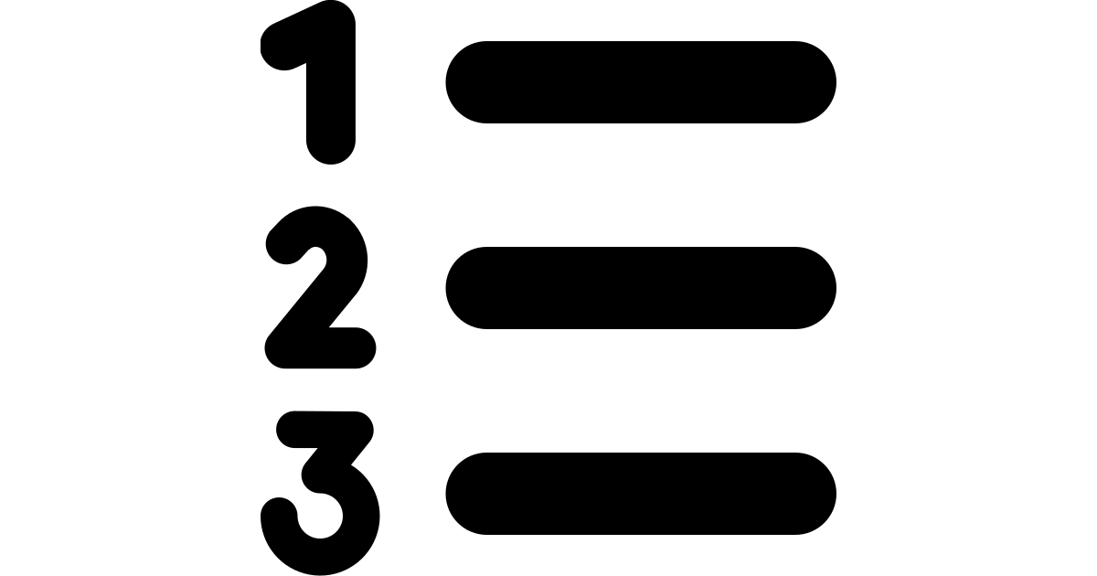 Detail Numbered List Icon Nomer 11
