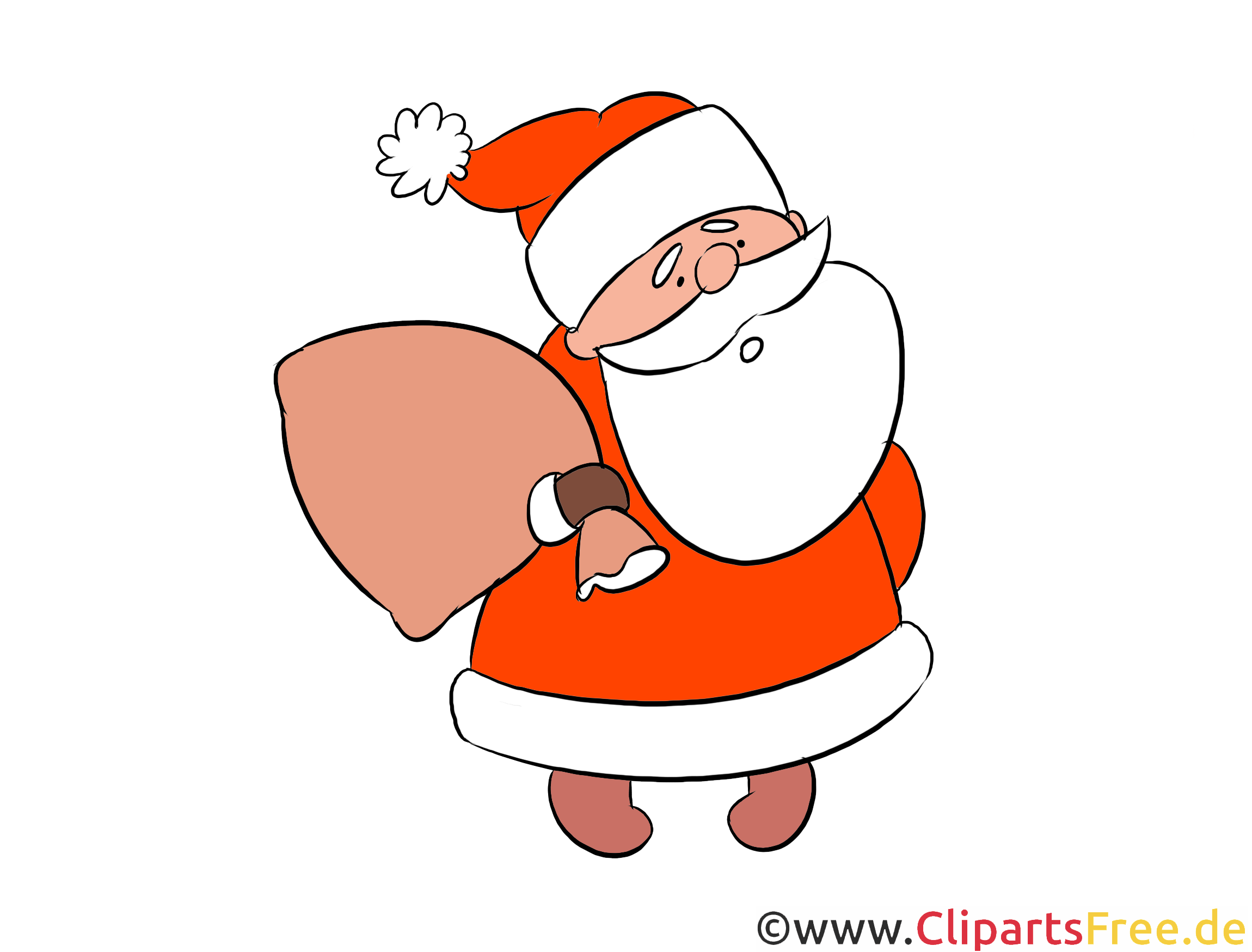 Detail Weihnachtsmann Mit Sack Zeichnen Nomer 16