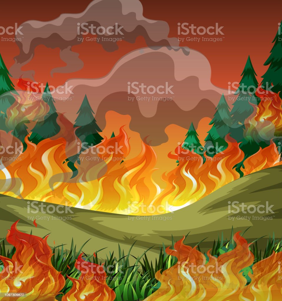 Detail Gambar Kebakaran Hutan Kartun Nomer 10