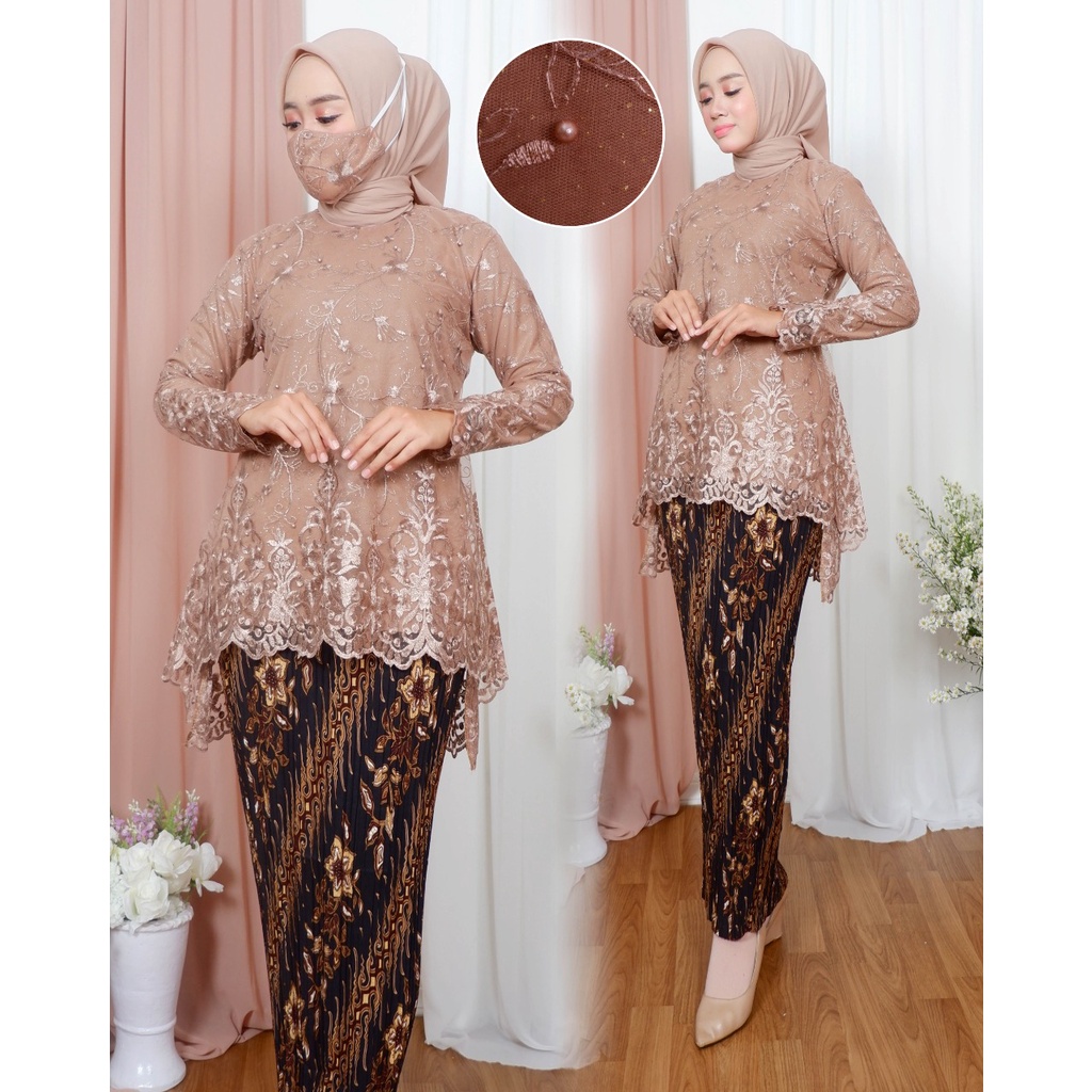 Detail Gambar Kebaya Brokat Modern Terbaru Nomer 12