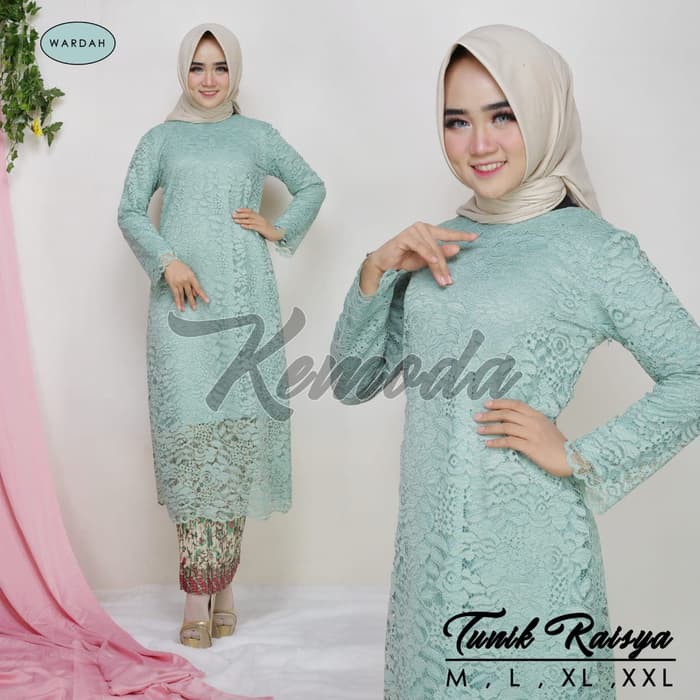 Detail Gambar Kebaya Modern Warna Hijau Mint Nomer 12