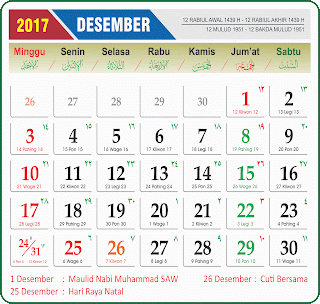 Detail Gambar Kelender 2 Desember 2017 Nomer 3