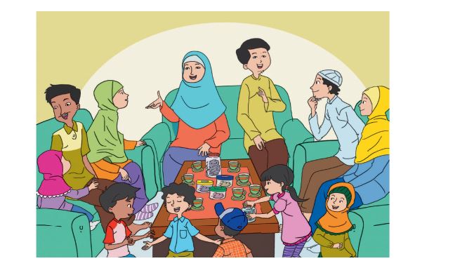 Detail Gambar Keluarga Sedang Makan Bersama Kartun Warna Gelam Nomer 6