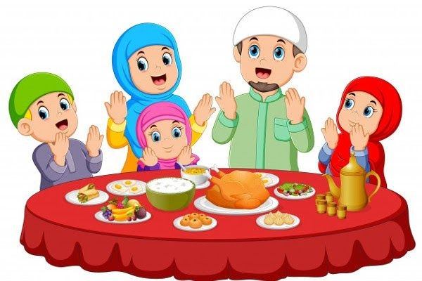 Detail Gambar Keluarga Sedang Makan Bersama Kartun Warna Hitam Nomer 11