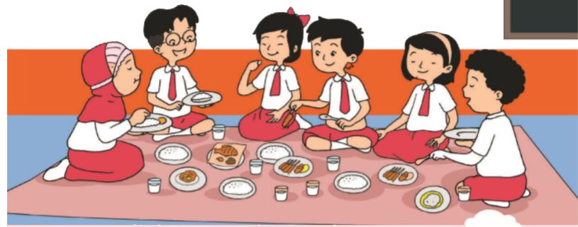 Detail Gambar Keluarga Sedang Makan Bersama Kartun Warna Hitam Nomer 13