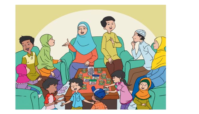 Detail Gambar Keluarga Sedang Makan Bersama Kartun Warna Hitam Nomer 46