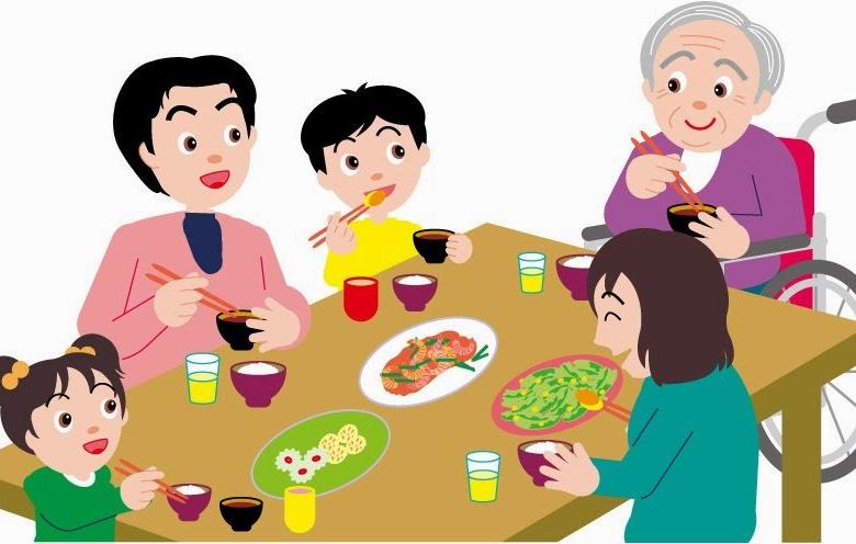 Detail Gambar Keluarga Sedang Makan Bersama Kartun Warna Hitam Nomer 10