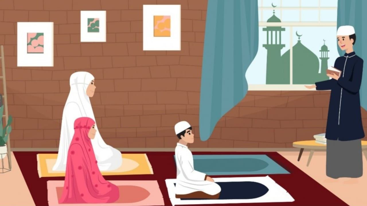 Detail Gambar Keluarga Sholat Berjamaah Nomer 41