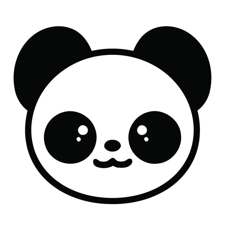 Detail Gambar Kepala Panda Animasi Hitam Putih Koleksi Nomer 3