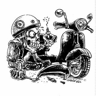 Detail Gambar Kepala Tengkorak Gambar Kartun Cewek Naik Motor Gede Nomer 4