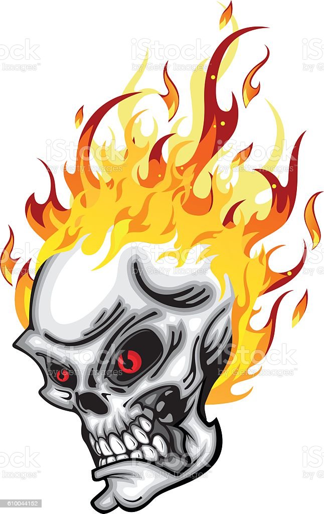 Detail Gambar Kepala Tengkorak Gambar Skull Fire Nomer 4