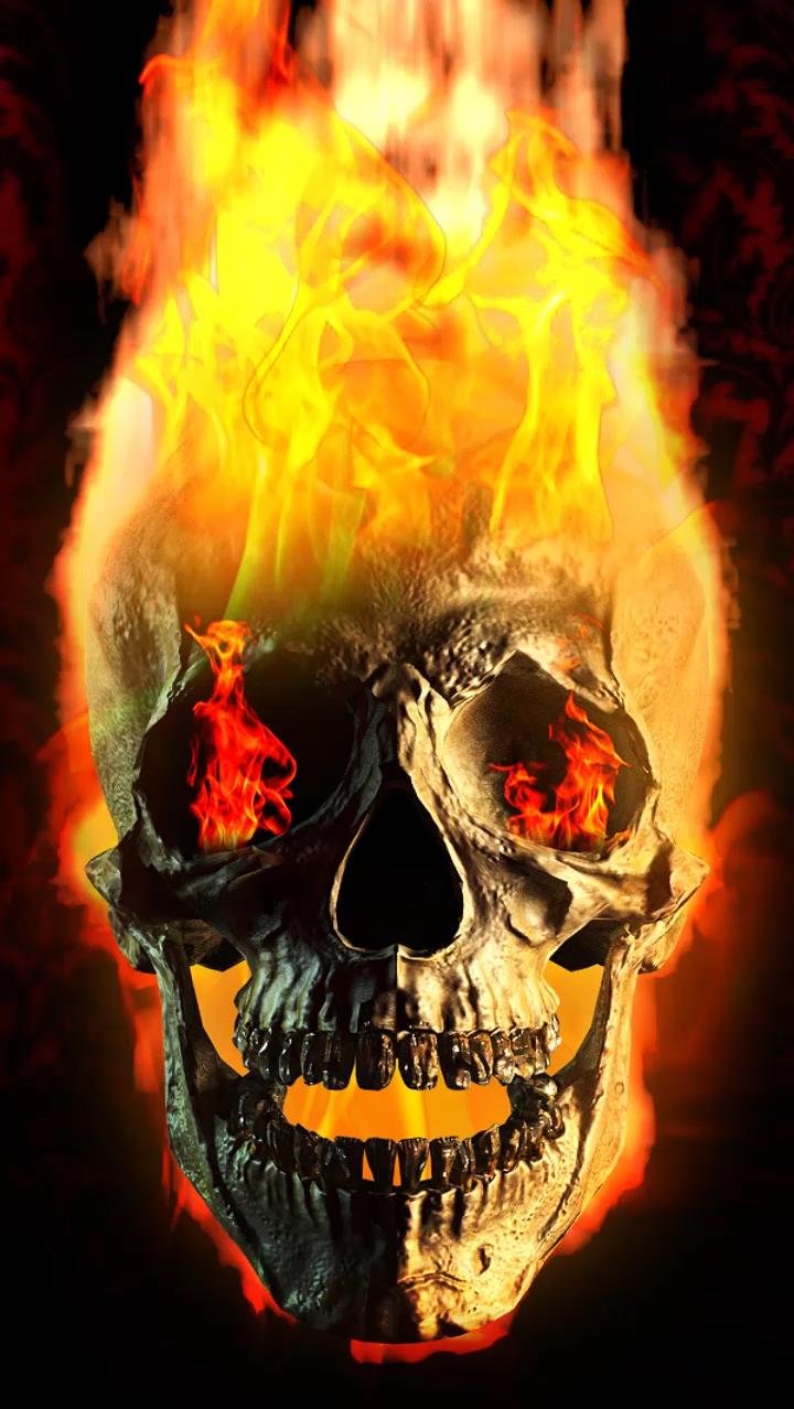 Detail Gambar Kepala Tengkorak Gambar Skull Fire Nomer 8