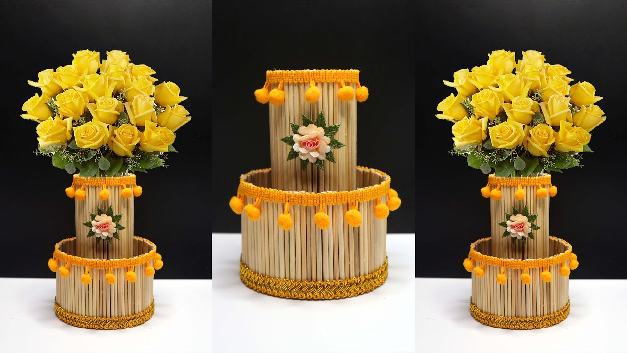 Detail Gambar Kerajinan Vas Bunga Dari Bambu Nomer 3