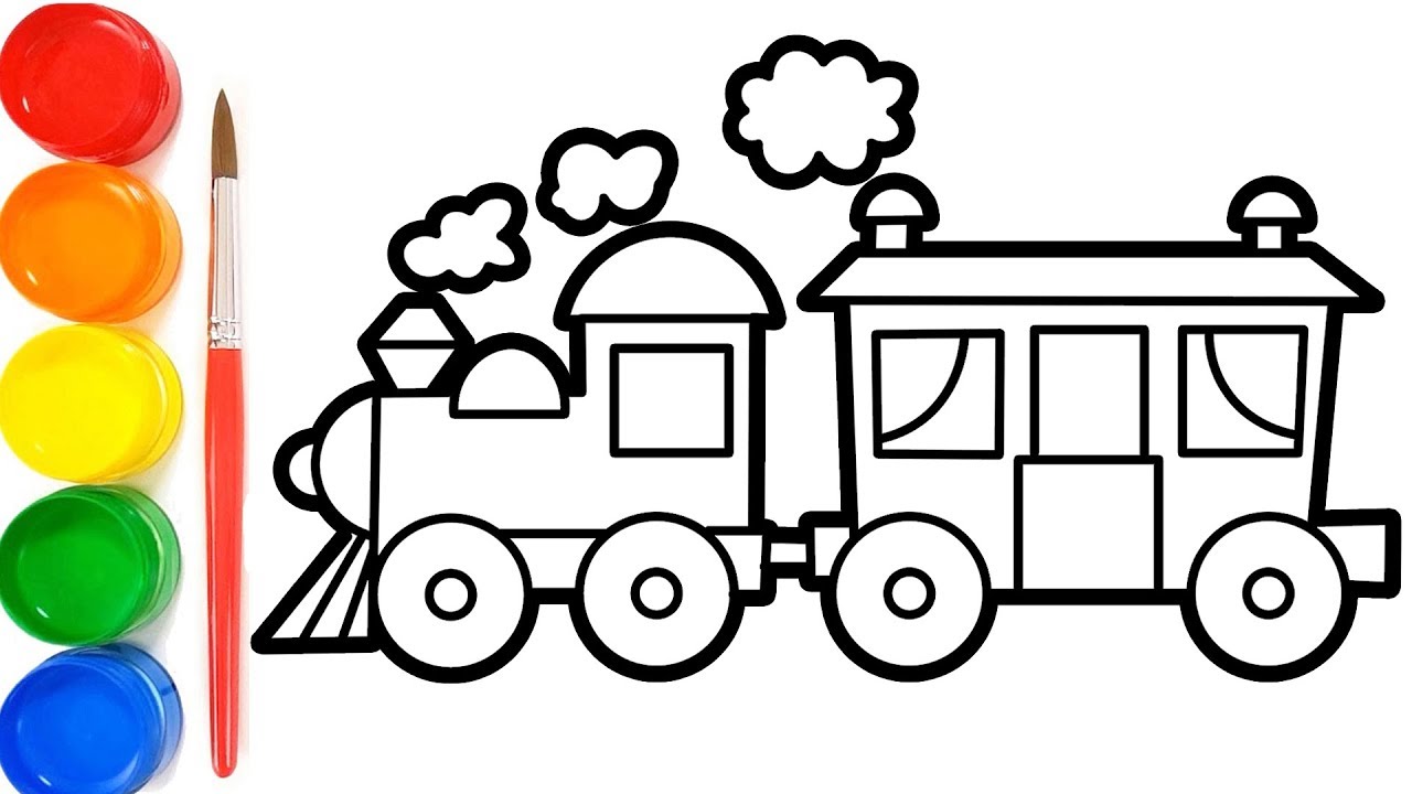 Detail Gambar Kereta Api Kartun Hitam Putih Nomer 10
