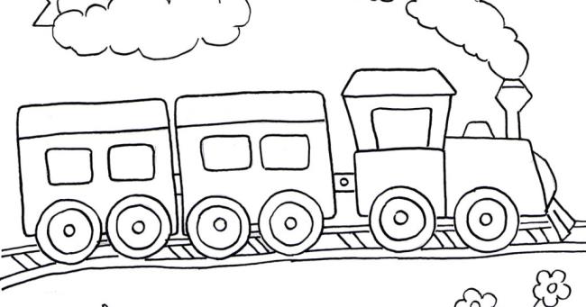 Detail Gambar Kereta Api Kartun Hitam Putih Nomer 16