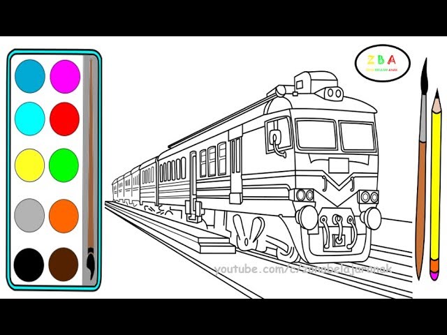 Detail Gambar Kereta Api Kartun Hitam Putih Nomer 45