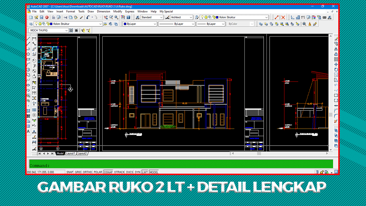 Detail Gambar Kerja Autocad Lengkap Nomer 8